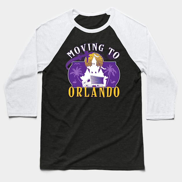 Vintage Worn Moving to Orlando Florida to the Magic Tee Baseball T-Shirt by Joaddo